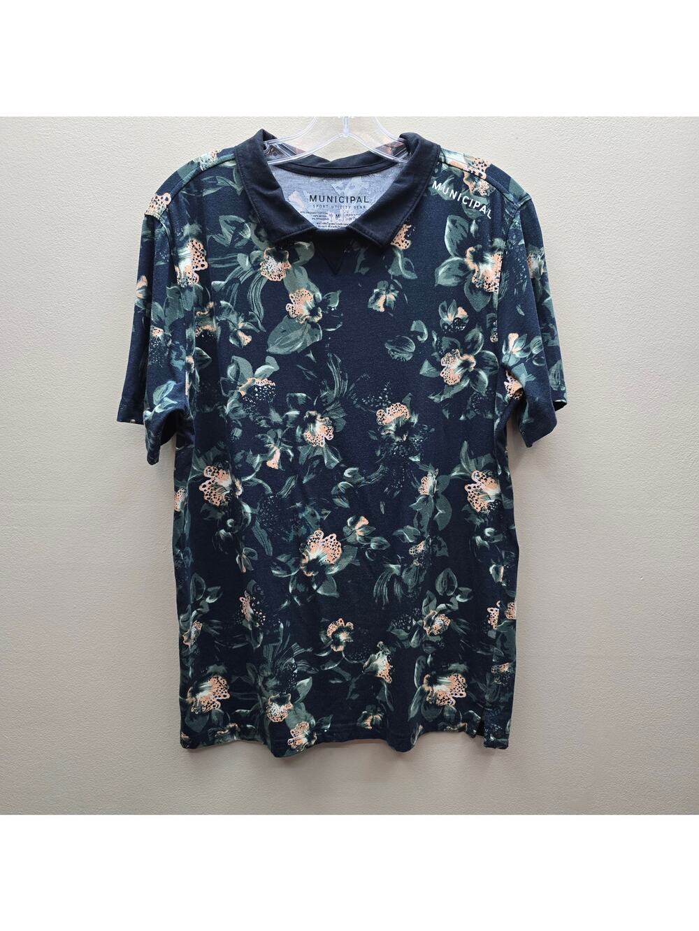 Municipal Sport Utility Gear Floral Jungle Geometric AOP Pattern Polo Medium